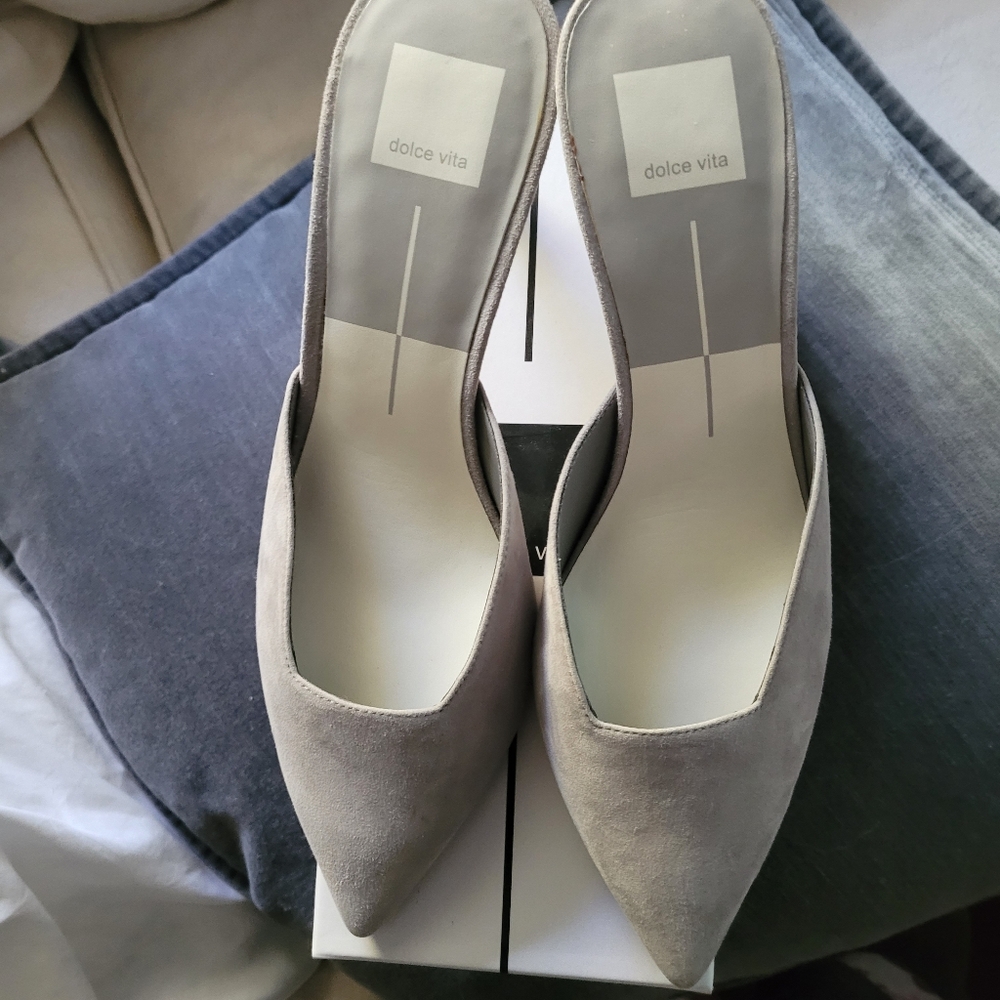 Dolce Vita Mules Rhyme Grey Suede Size 9.5 NIB - Picture 10 of 10